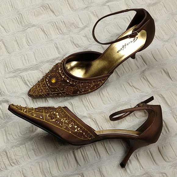 bronze gold heels